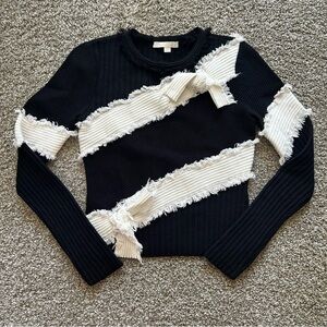 Women’s Jonathan Simkhai Black and White Striped Sweater